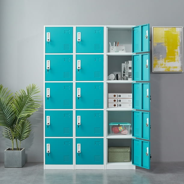 Ouyessir Locker Storage 5tier Metal Lockers for School, Gym