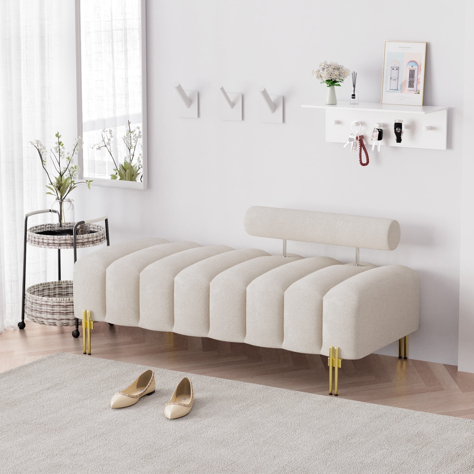 WIILAYOK Small Loveseat Sofa Couch, Modern Mini Sofa for