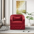 thumbnail image 1 of WIILAYOK Upholstered Swivel Barrel Chair,Modern Accent Chair with Lumbar Pillow,Comfy Velvet Fabric 360 Degree Swivel Club Chair Armchair for Nursery,Reading,Living Room,Bedroom, 1 of 8
