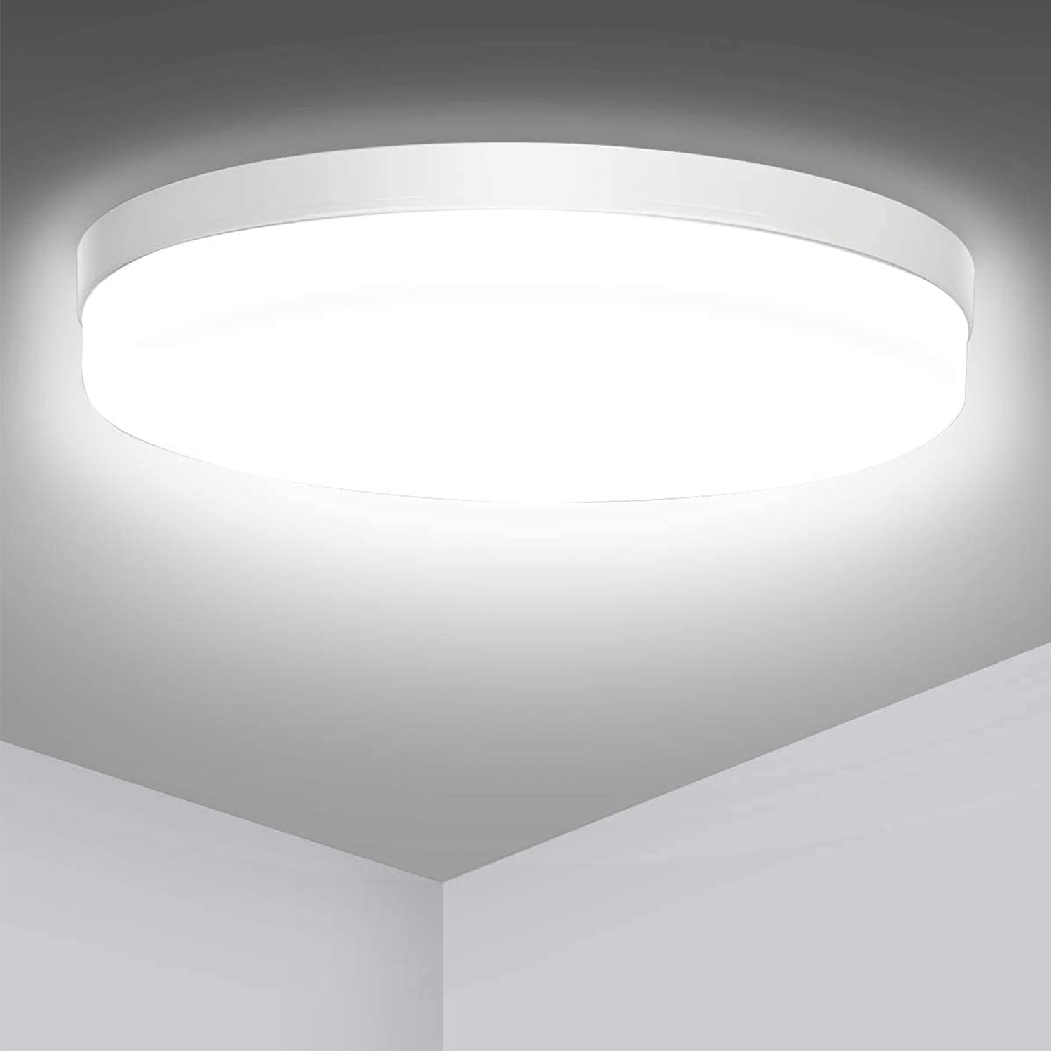 Ouyulong Ceiling Light 9'' LED 6500K Round Non-dimmable Ceiling Light for Bedroom, Kitchen, Living Room
