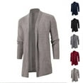 thumbnail image 1 of Ovafbau Men Long Sleeve Knit Pullover Sweater Men Solid V Neck Long Sleeve Knit Pullover Sweater Classic Style Fall Winter Outfits, 1 of 5