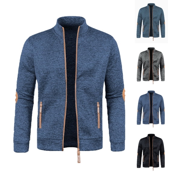 Ovafbau Men Long Sleeve Zip Hoodless Shirts Mens Solid Mock Neck Zip Up Hoodie Long Sleeve Jacket Fall Winter Outfits