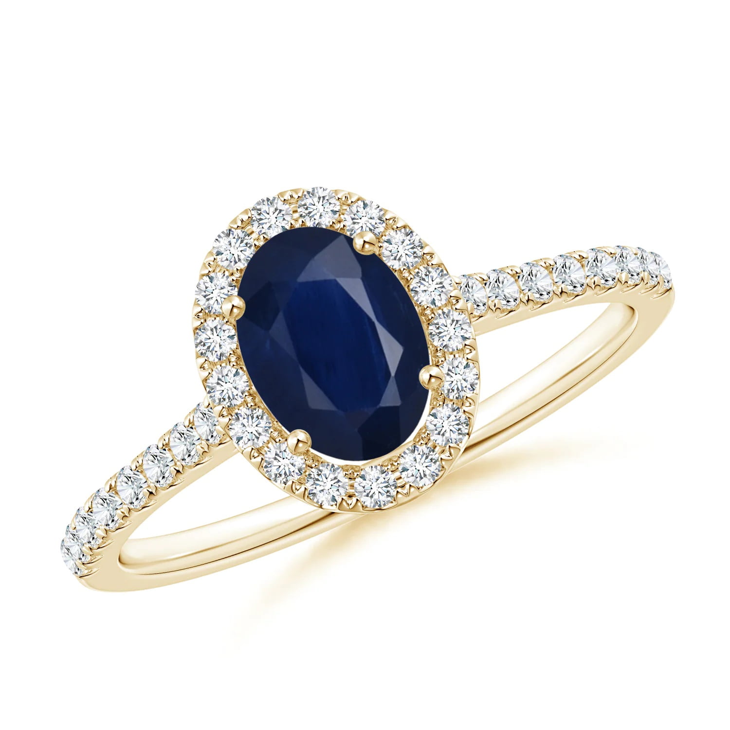 Genuine Lapis Lazuli & Silver Plated Solitaire Ring - 12.50 Carat Oval Stone, Size 7, High Polish Finish