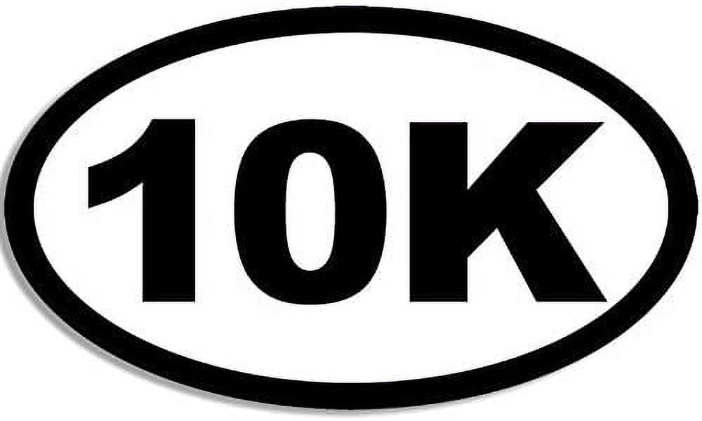 Oval 10K 3M Reflective sticker| run kilometer running decal - Walmart.com