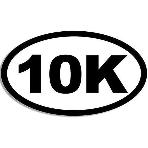 Oval 10K 3M Reflective sticker| run kilometer running decal