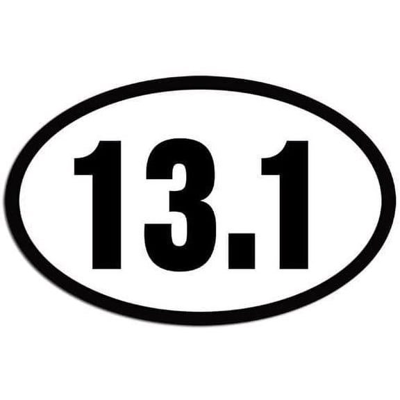 Oval 13.1 Half Marathon Miles 3M Reflective sticker| Running Decal