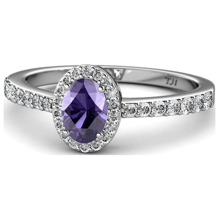 Iolite engagement deals ring