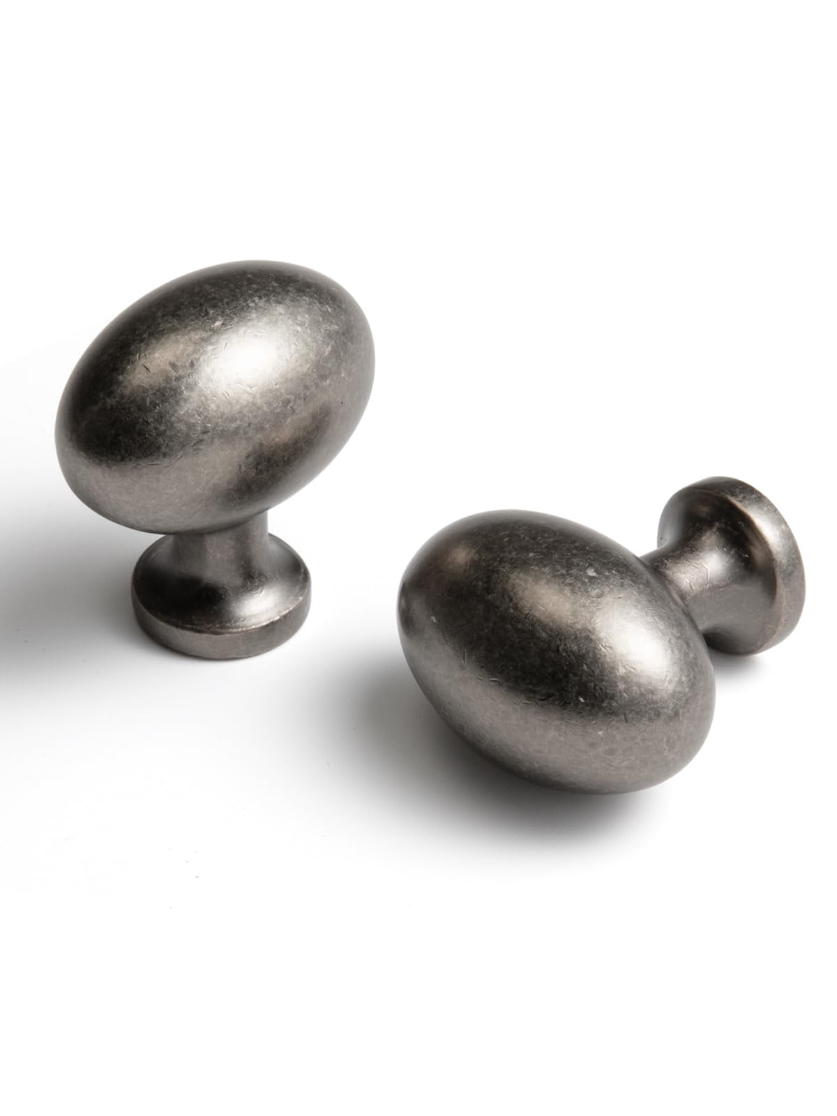 Oval Antique Brass Cabinet Knobs, Zinc Alloy for Drawer Knobs for Dresser Cupboard Wardrobe (5, Antique Brass, Egg knob)