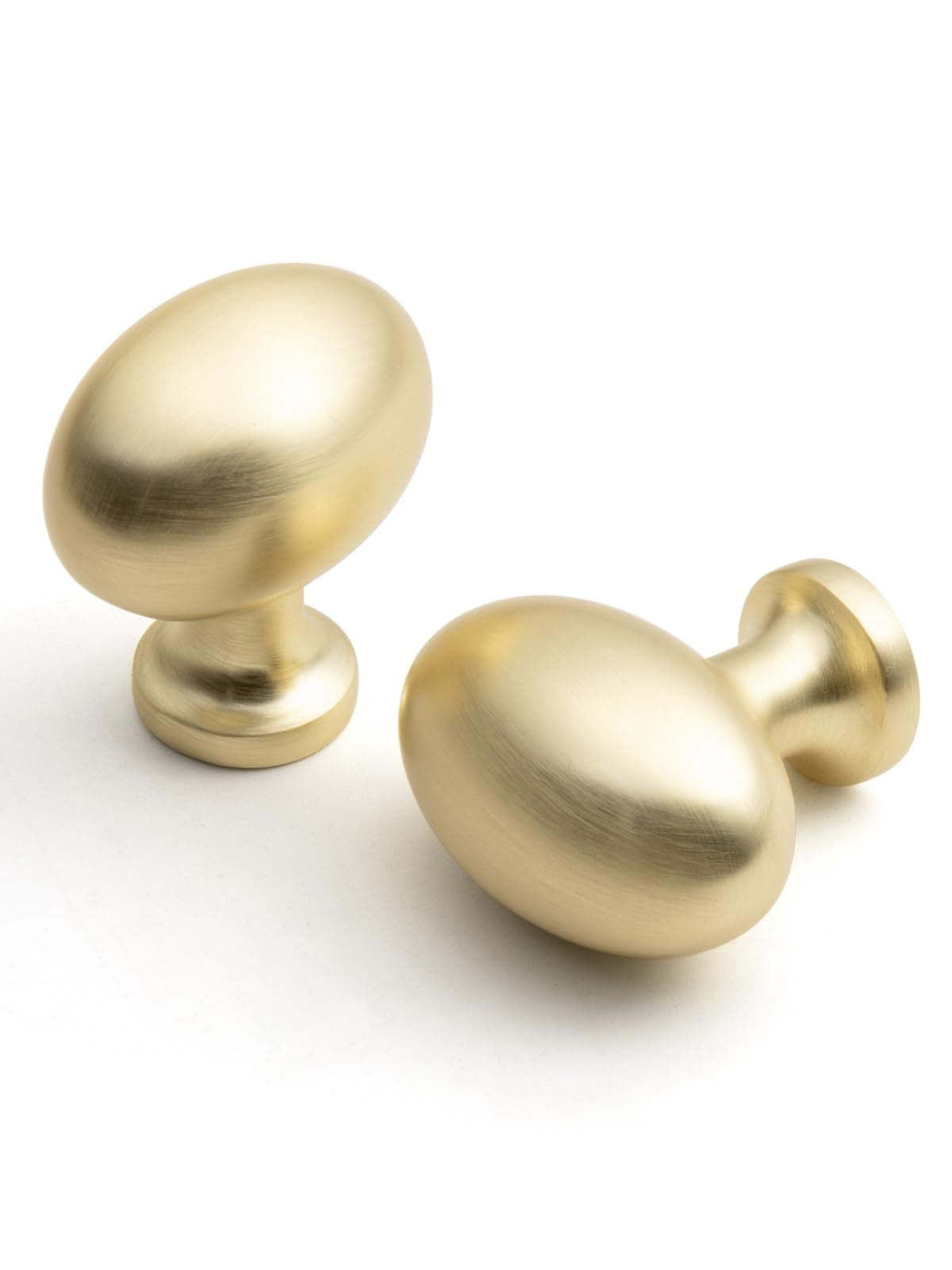 Oval Antique Brass Cabinet Knobs, Zinc Alloy for Drawer Knobs for Dresser Cupboard Wardrobe (5, Antique Brass, Egg knob)