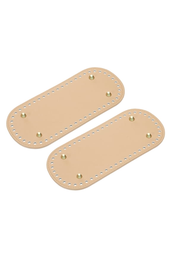 Oval Bag Bottom Shaper Pad, 2Pack 22x10cm PU Leather Cushion Base Gold Tone