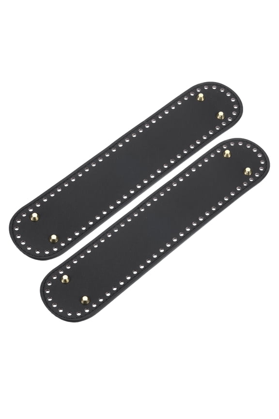 Oval Bag Bottom Shaper Pad, 2Pack 320x70mm PU Leather Bag Base Black