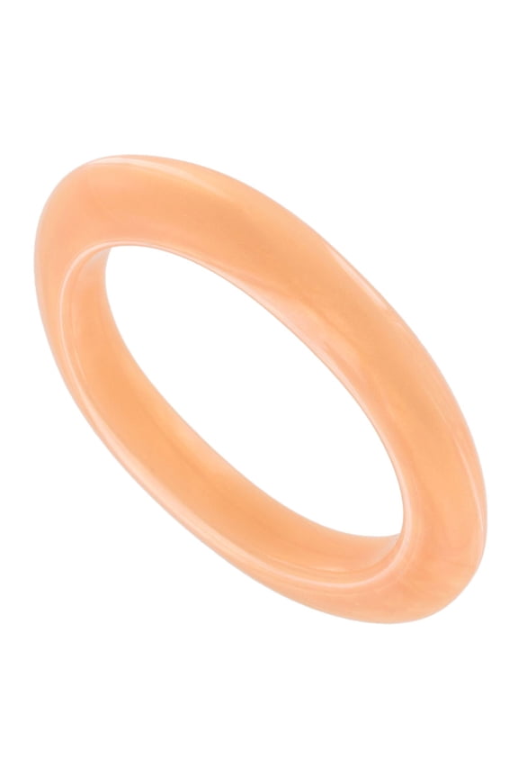 Oval Bangle Bracelet Italy Peach Apricot Lucite Made in Italy Juniors Size Ladies Adult Female
