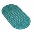 thumbnail image 1 of Oval Bath Mat With Pear Shape Diamond Design Anti-Slip Suction Shower Turquoise, 1 of 6