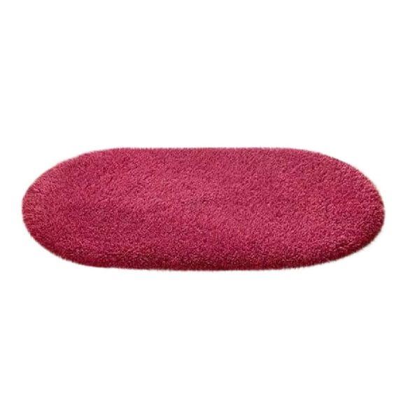 Oval Bathroom Floor Mat | Absorbent Microfiber Foam Backing | Non-Slip Bath Rug | 40x60cm (15.7x23.6in) | Machine Washable | Entry Door & Bedroom Carpet