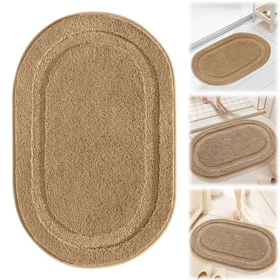Oval Bathroom Rug, Bathroom Rug, Small Oval Rug, Bath Mats for Bathroom Non-Slip, Super Soft and Water Absorbent, Microfiber Bath Rugs, for Bathroom Ocean Wave Starfish Decor Carpet Shower
