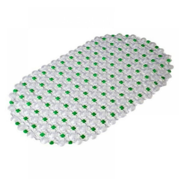 Oval Bathtub Mat - Nonslip Shower Floor Pad - Non-Slip and Non-Skid for Bath Tub with Strong Rubber Suction Cup Grip - for Baby, Elderly, Kids, Bathroom