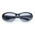 thumbnail image 1 of Oval Beveled Thick Plastic Y2K Sporty Fashion Sunglasses Grey Clear - Grey, 1 of 8