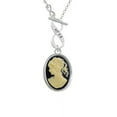thumbnail image 1 of Oval - Black Cameo - To Infinity Matthew 5:8 Toggle Necklace, 1 of 2