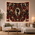 thumbnail image 1 of Oval Black Silhouette With Figure Profile Facing Adorned, Mystical Fantasy for Space Lovers, Galaxy Room Decor, Valentine's Day Gift, Tapestry Wall Hanging for Bedroom and Dorm, 1 of 7