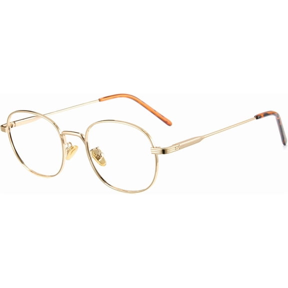 Oval Blue Light Blocking Glasses for Women Men, Round Frame Computer Gaming Use Anti Eye 8562