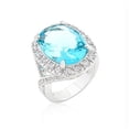 thumbnail image 1 of Oval Blue Topaz Cocktail Ring- Size : 05, 1 of 1