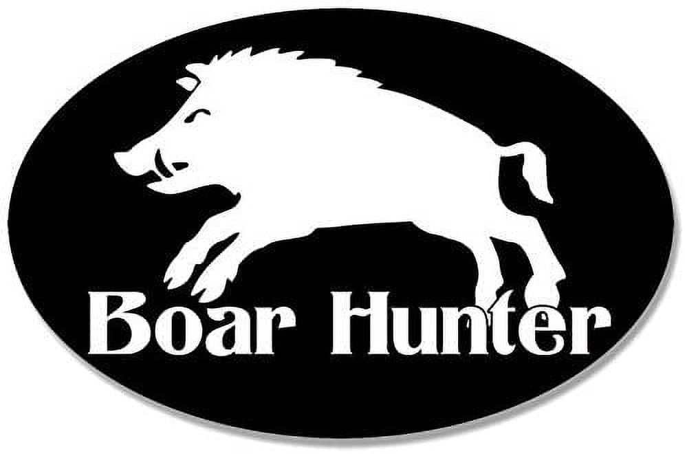Oval Boar Hunter 3M Reflective sticker| Hunt Wild Pig - Walmart.com