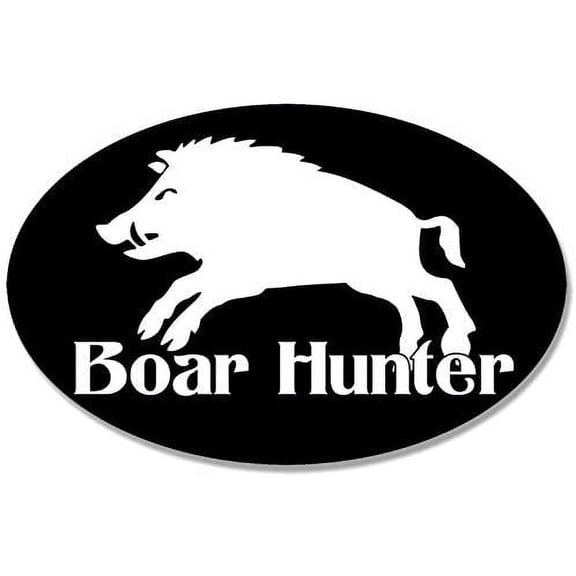 Oval Boar Hunter 3M Reflective sticker| Hunt Wild Pig
