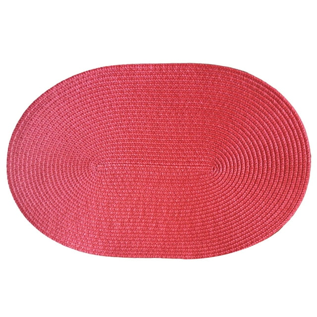 Oval Braided Placemats 30*45cm Table Mats for Dining Tables Natural