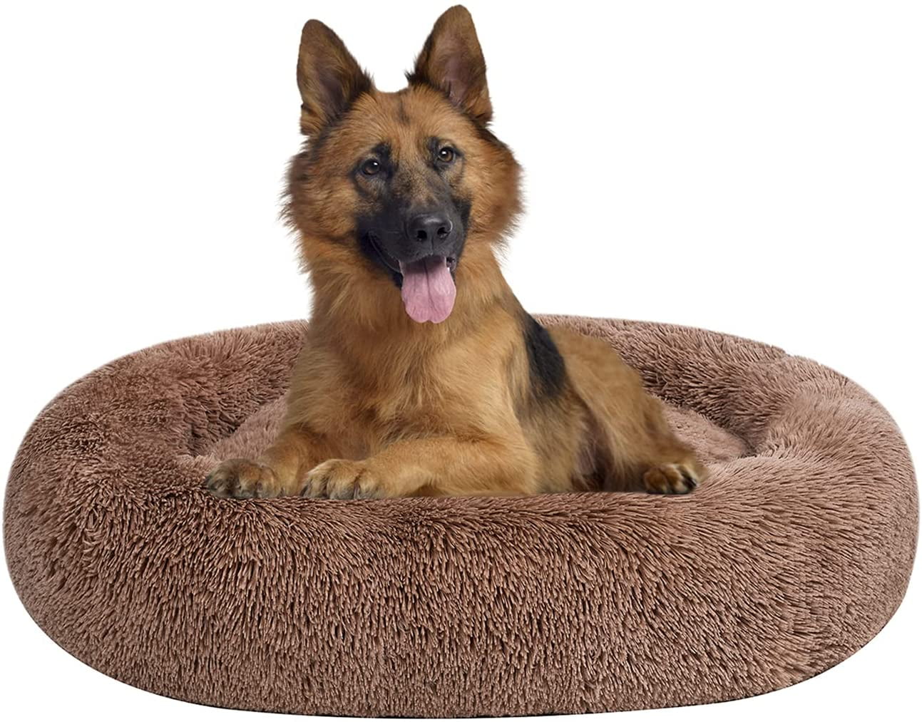 TORMAYS Donut Hundebett – Rundes Kuschelbett Aus Kunstfell, 60 Cm Durchmesser, Für Katzen & Kleine Hunde