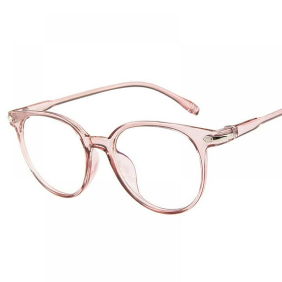 Oval Candy Color Non-prescription Eyeglasses Women's Stylish Clear Lens Eyewear
