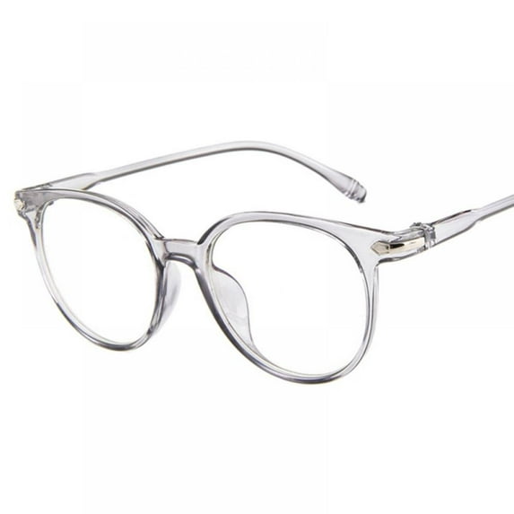 Oval Candy Color Non-prescription Eyeglasses Women's Stylish Clear Lens Eyewear