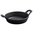 thumbnail image 1 of Oval Cast Iron Baking Dish with Handles - Small Casserole Pan, High Temp & Easy Clean, for Oven, Stovetop, Grill, Kitchen & Outdoor Use, 1 of 9