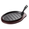 thumbnail image 1 of Winco ISP-3 Cast Iron Steak Platter with Gripper Handle 3 Piece Set, 1 of 1