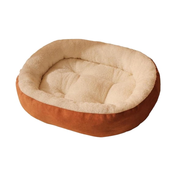 Oval Cat Bed Plush Pet House For Small Dogs Winter Warm Thickened Soft With Toy Indoor