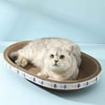 thumbnail image 1 of Oval Cat Scratcher Board,Cardboard Cat Scratcher For Indoor Cats,Large Cat Scratching Board, Cat Scratch Bed Pad With Catnip,Cat Scratcher Bowl Furniture Protecter, 1 of 8