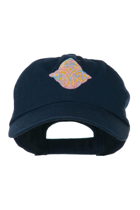 Oval Celtic Embroidered Cap - Navy OSFM