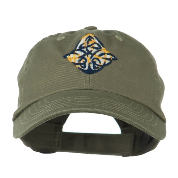 Oval Celtic Embroidered Cap - Olive OSFM