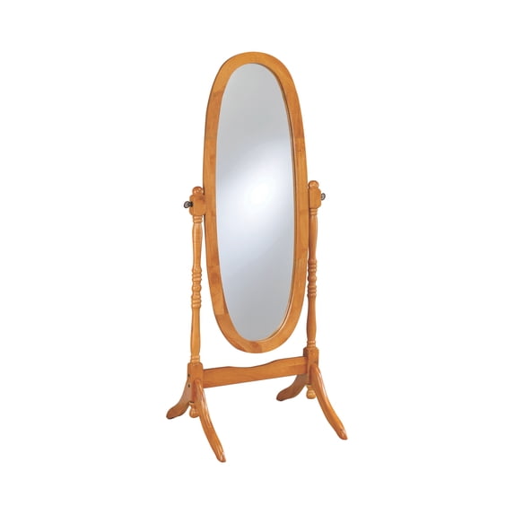Oval Cheval Mirror Honey