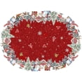 thumbnail image 1 of Oval Christmas Tablecloth 52x70 Inch, Winter Snowman Santa Christmas Tree Tablecloth Oval, Holiday Christmas Table Cloths Oval, Xmas Oval Table Cover Decor, 1 of 1