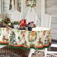 thumbnail image 1 of Oval Christmas Tablecloth 60 x 102In,Christmas Tree Elk Holiday Decoration Table Cloth,Polyester Waterproof and Wrinkle-Resistant Durable Christmas Tablecloth for Kitchen,Winter and Home Decor, 1 of 5