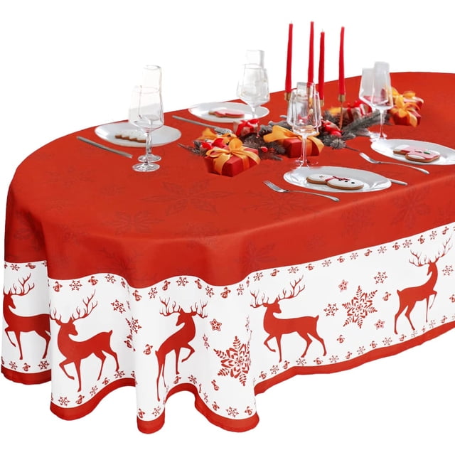 All Seasons, Holiday Tablecloth, Oval Tablecloth