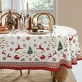 thumbnail image 1 of Oval Christmas Tablecloth, Christmas Table Cloth Oval Winter Snowflake Xmas Holiday Oval Tablecloth For Christmas Decor, Waterproof Wrinkle Free Red Christmas Tablecloth For Oval Tables 60 X 84, 1 of 6