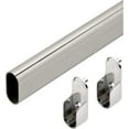 Oval Closet Rod with End Supports