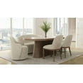 thumbnail image 1 of Oval Cocoa Finish Dining Table with Oak Veneers | Non Expandable, 1 of 10