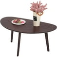 thumbnail image 1 of Oval Coffee Table for Small Space , Simple Modern Center Table with OAK Wood LegsH, 1 of 18