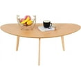 thumbnail image 1 of Oval Coffee Table for Small Space , Simple Modern Center Table with OAK Wood LegsH, 1 of 15