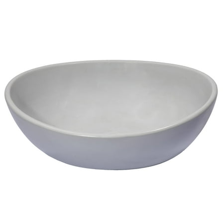 Oval Concrete Vessel Sink - Light Gray