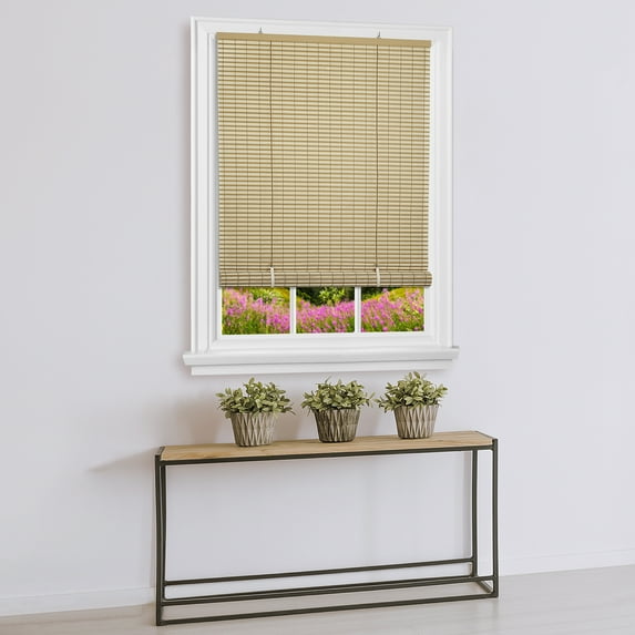 Oval Cordless Light Filtering Window Blinds Roller Shades 36"W x 72"L, Beige