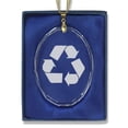 thumbnail image 1 of Oval Crystal Christmas Ornament - Recycle Symbol, 1 of 2