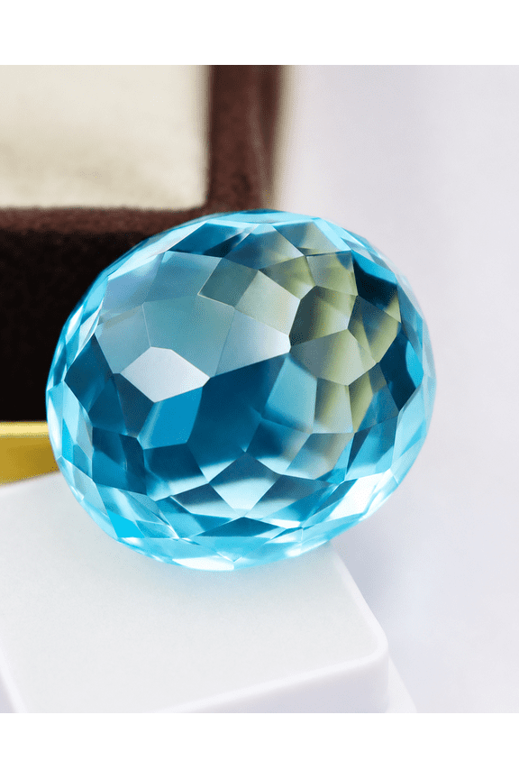 Oval Cut Blue Tourmaline Loose Gemstone, Faceted Aqua Blue Tourmaline Stone for Jewelry Making, Ring, Pendant & Collectible Gem